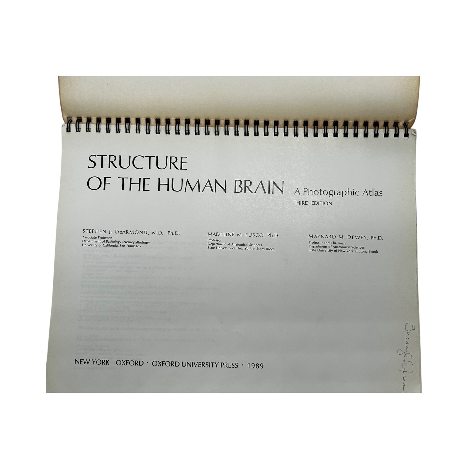 Structure of the Human Brain A Photographic Atlas Third Edition Textbook
