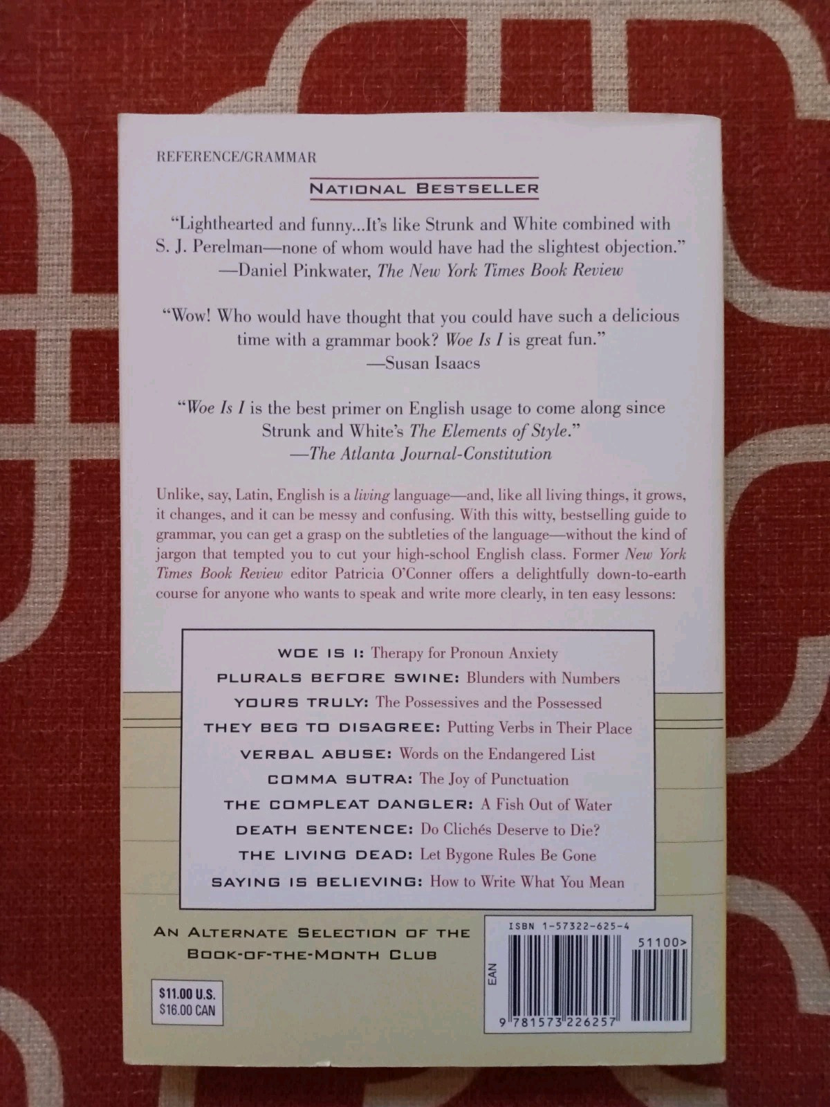 Woe Is I: The Grammarphobe’s Guide By Patricia T. O’Conner (Paperback, 1996)