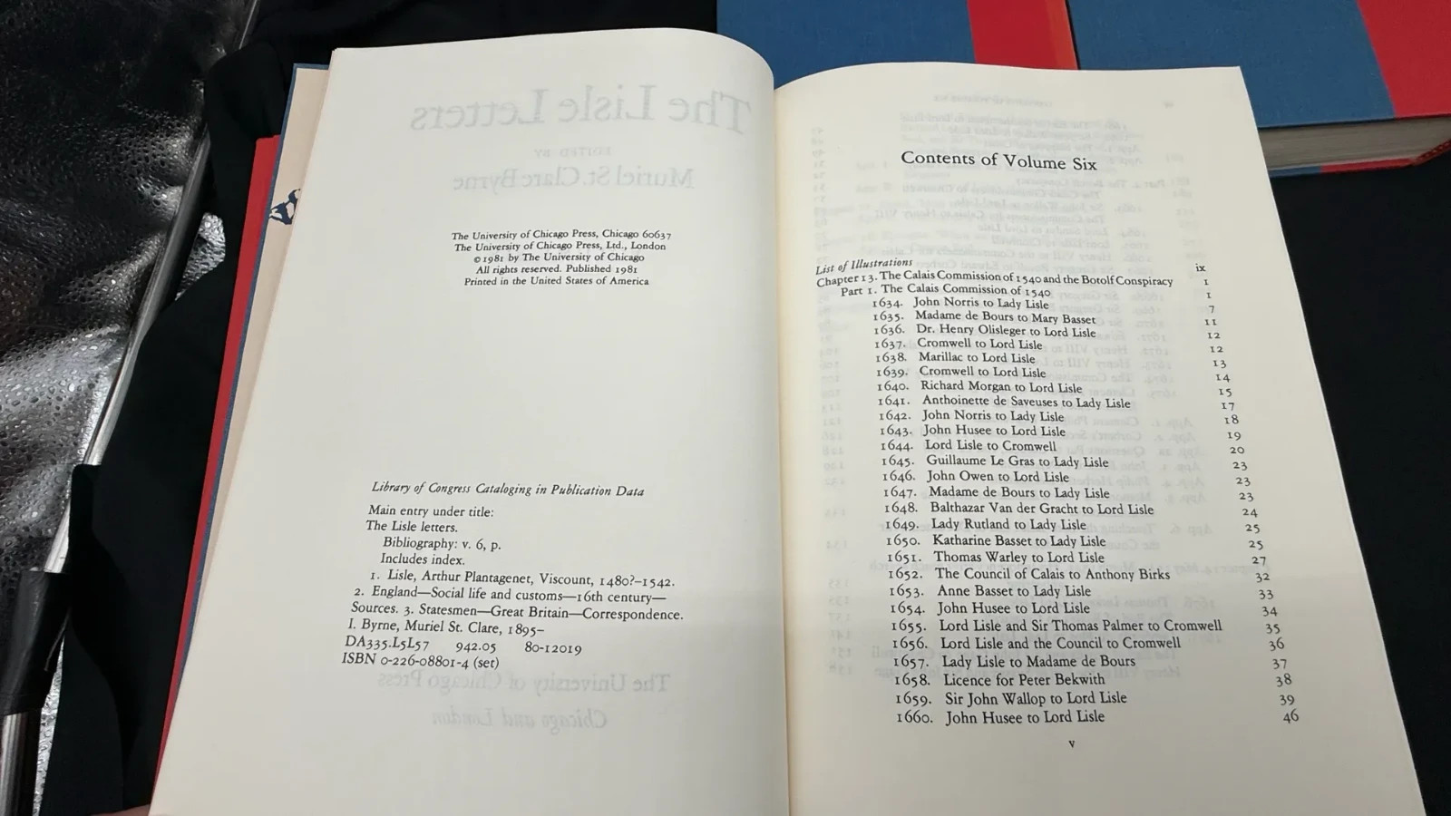 1981 The Lisle Letters Edited by Muriel St. Clare Byrne Complete in 6 Volumes