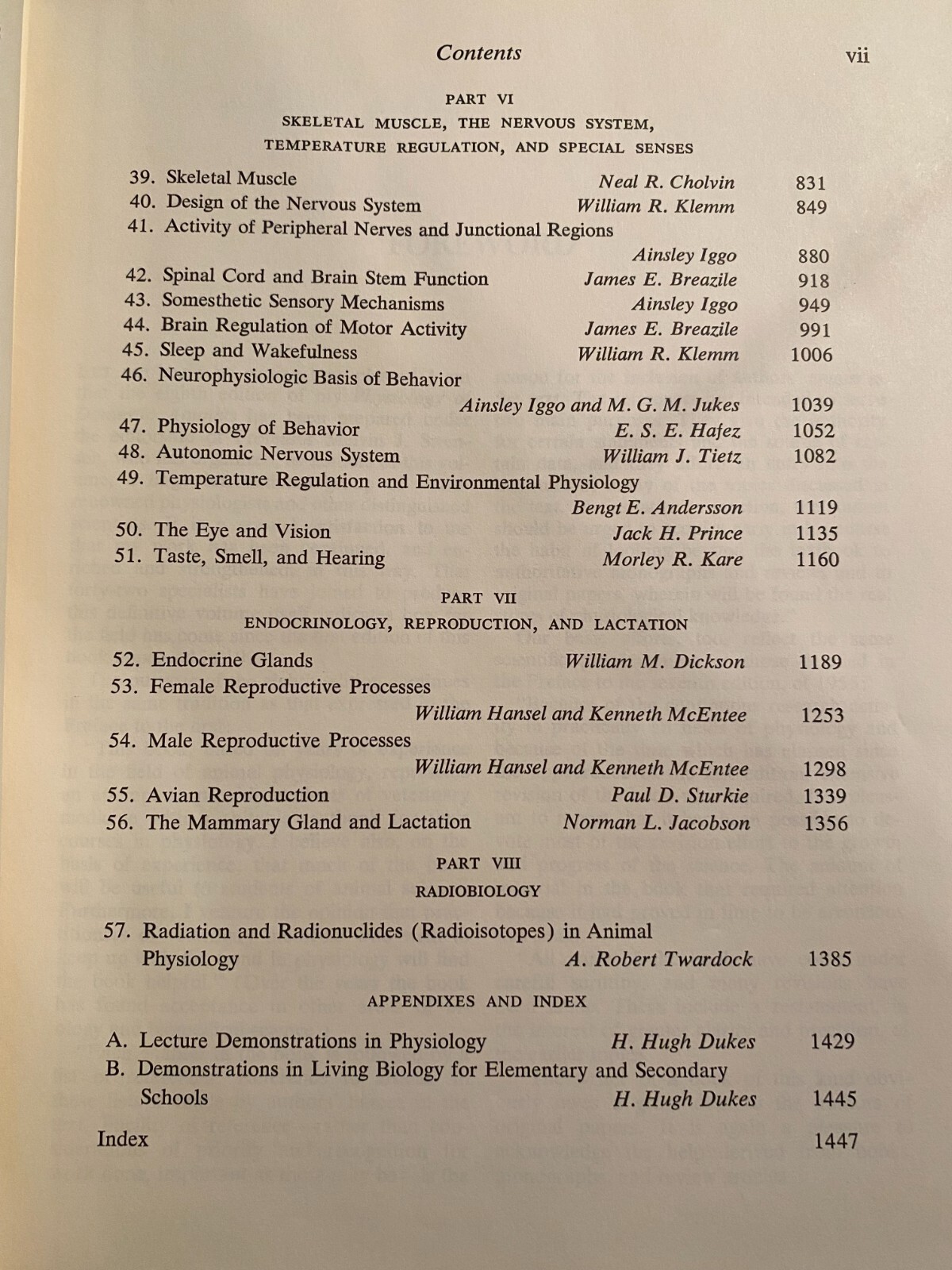 The Physiology of Domestic Animals by H.H. Dukes USED 1955 – 8th Ed 1970 – HB