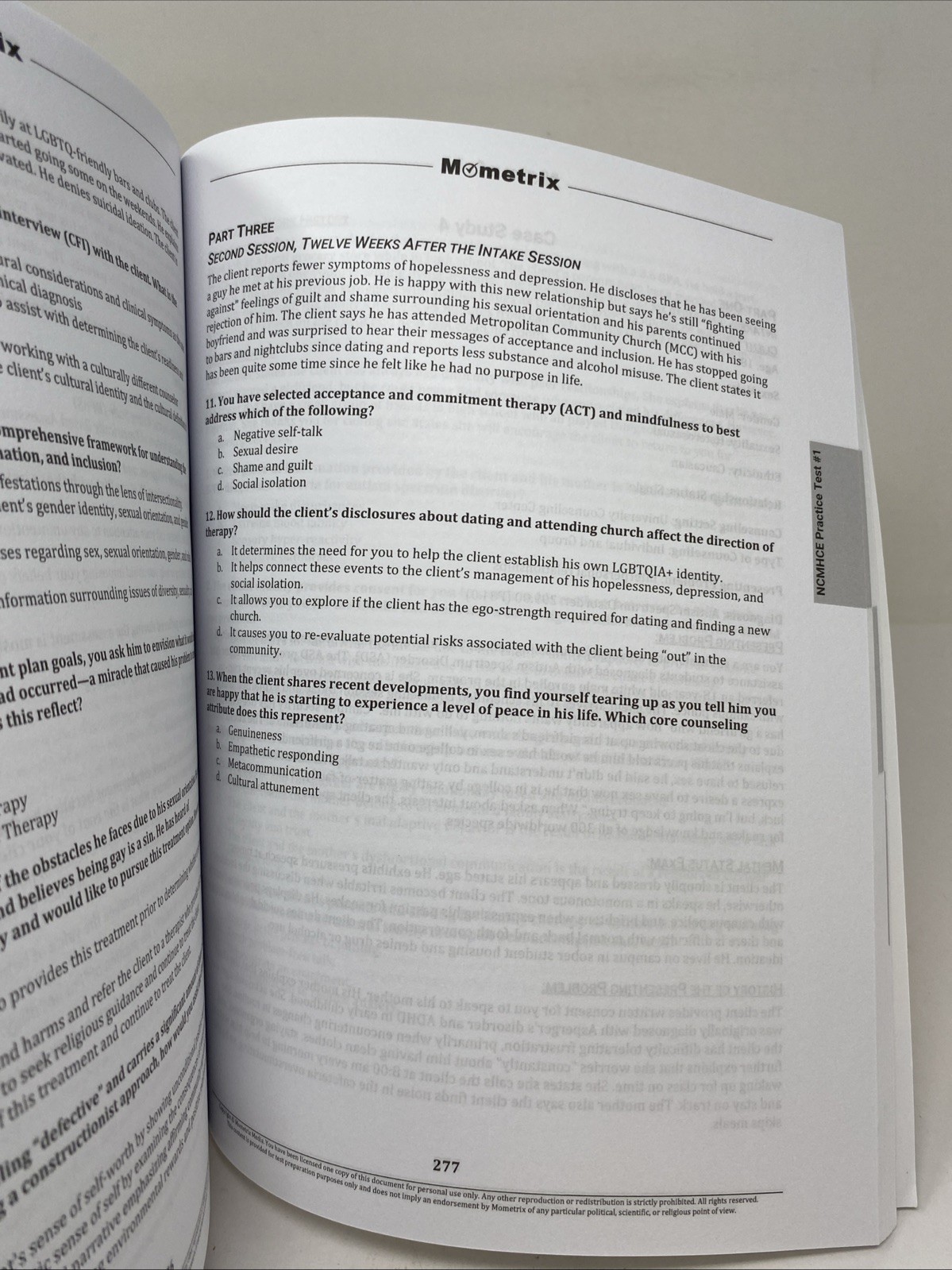 NCMHCE Secrets Study Guide 2026–2027 (2nd Ed) Case‑Study Practice Tests Mometrix