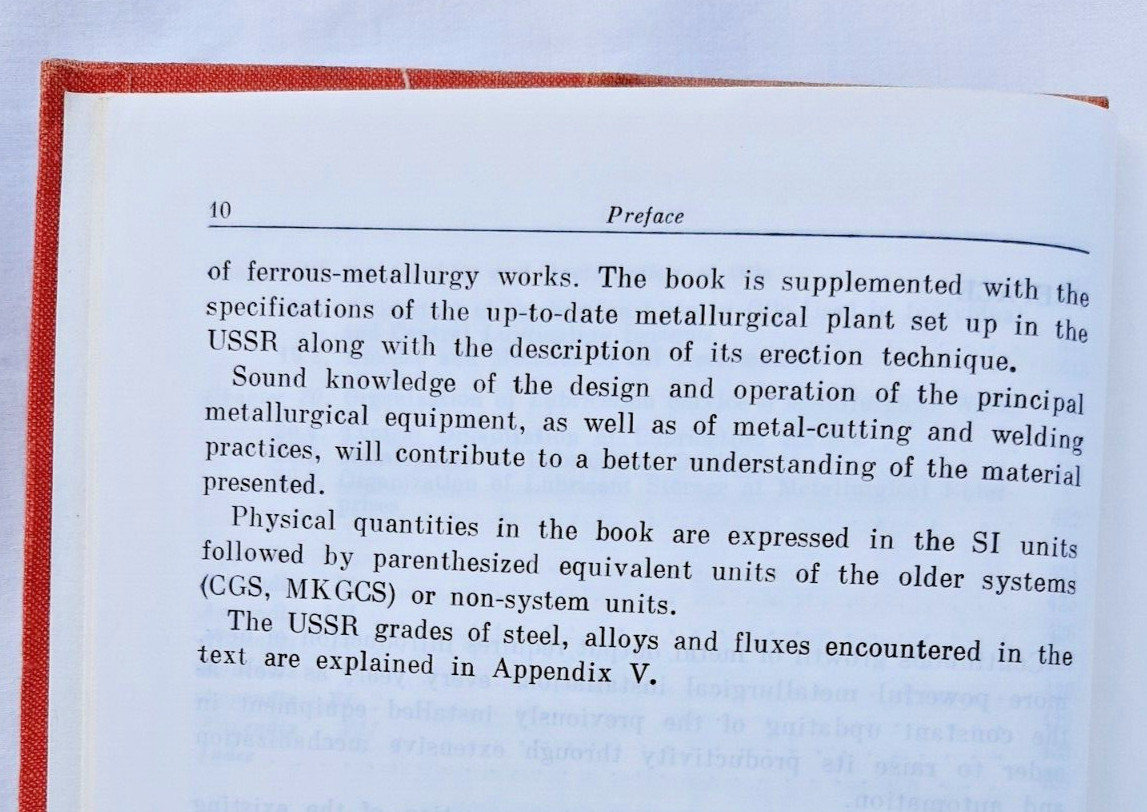 Erection and Operation of Metallurgical Plant by N. Kasatkin, Mir Publishers1975