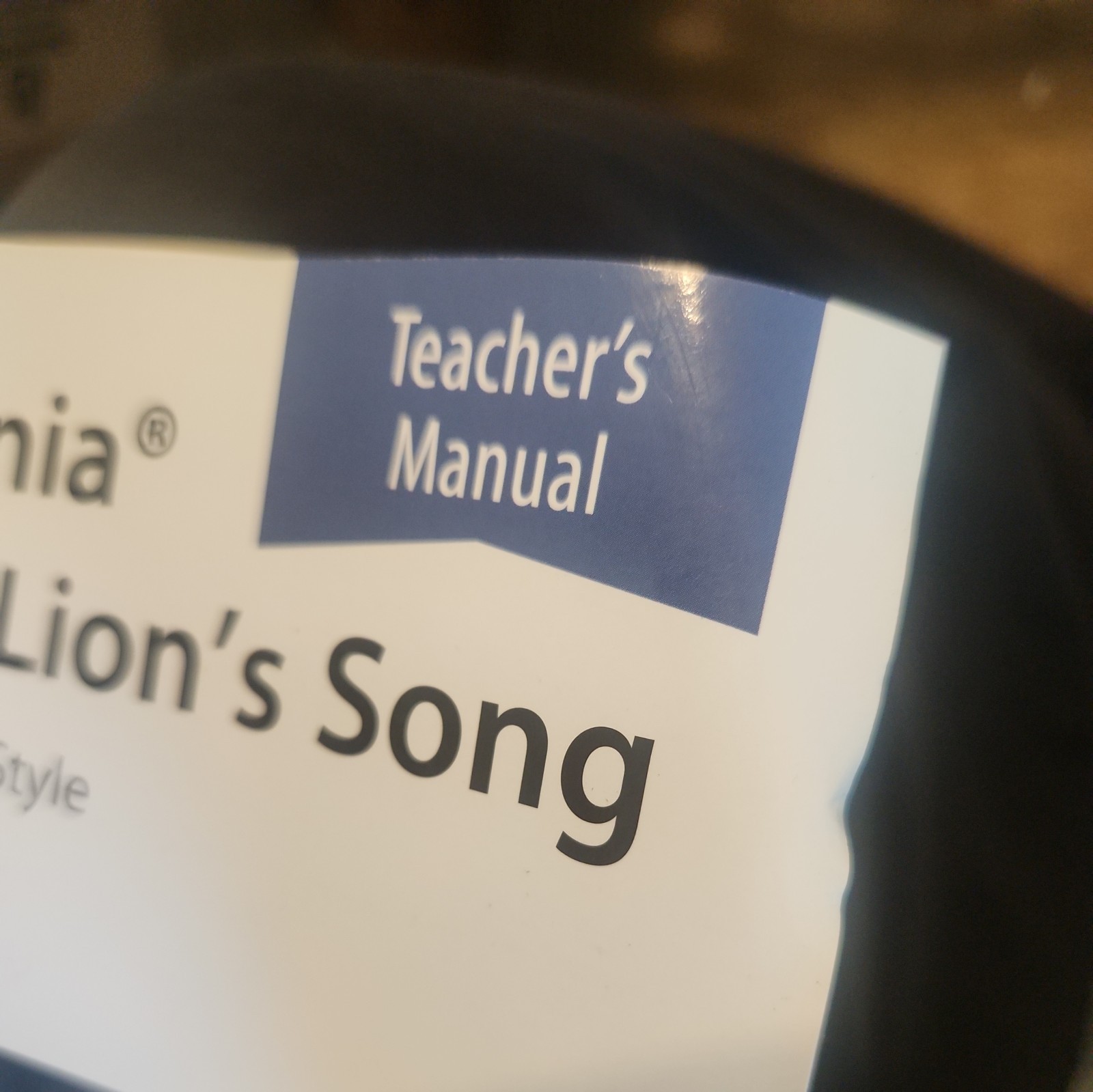 IEW Following Narnia Volume 1: The Lion’s Song 2016 Teacher’s Manual