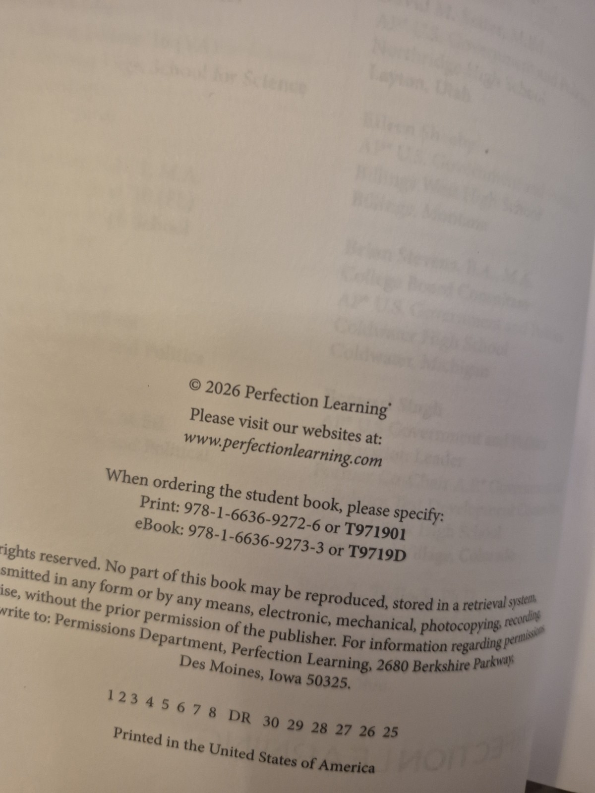 2026 AMSCO Advanced Placement United States Government & Politics 9781663692726