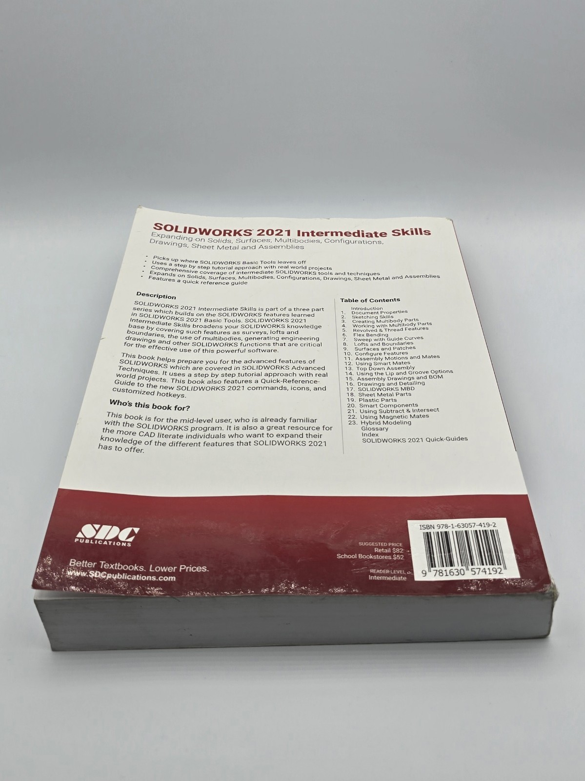 SOLIDWORKS 2021 Intermediate Skills by Paul Tran CSWE (2020, Trade Paperback)