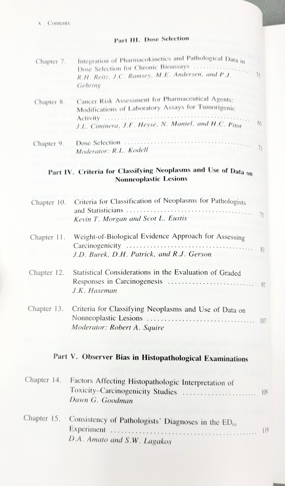 1988 ILSI MONOGRAPHS Hardcover CARCINOGENICITY Springer-Verlag GRICE/CIMINERA