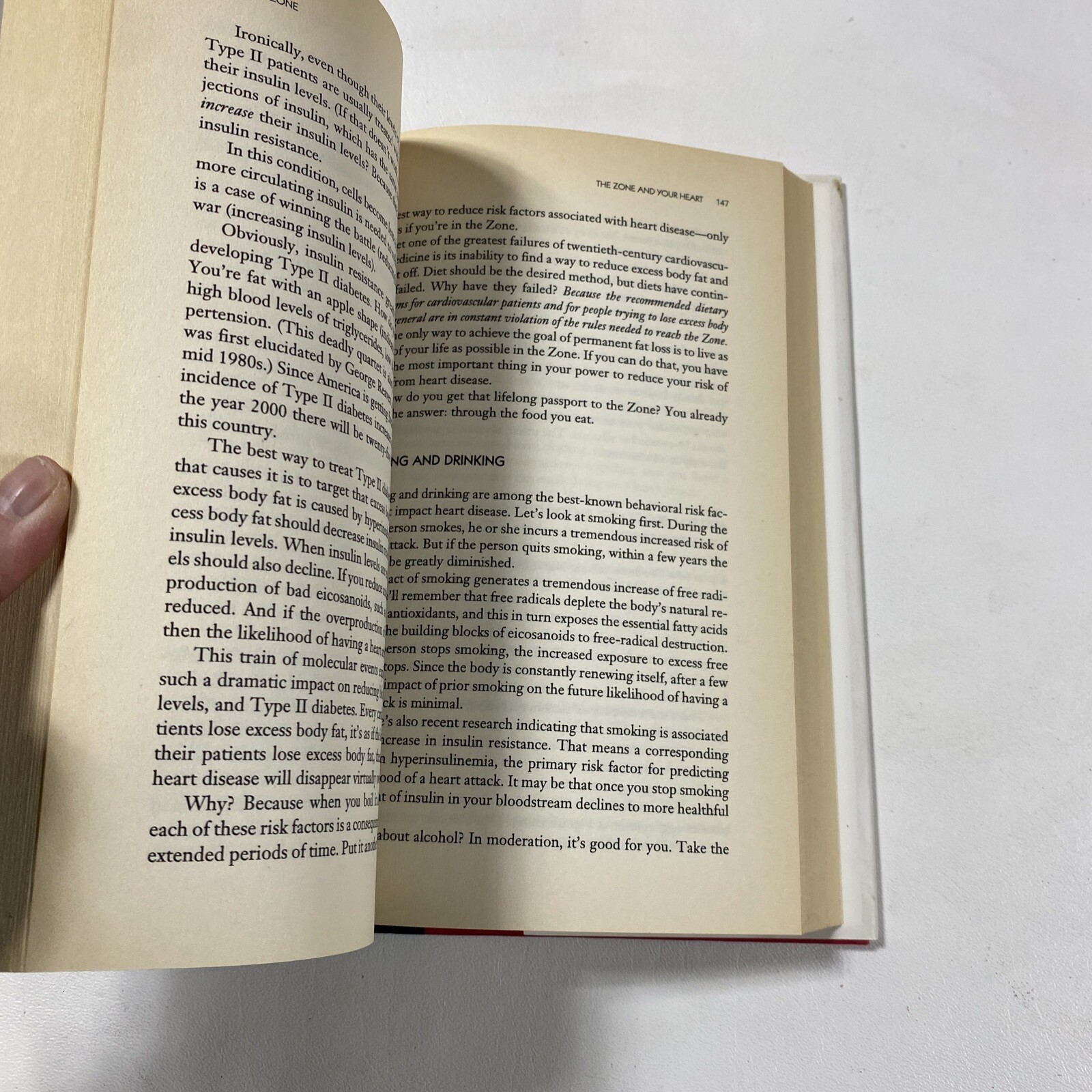 The Zone : A Dietary Road Map – Barry Sears (Dust Jacket, 1995, 1st Edition)