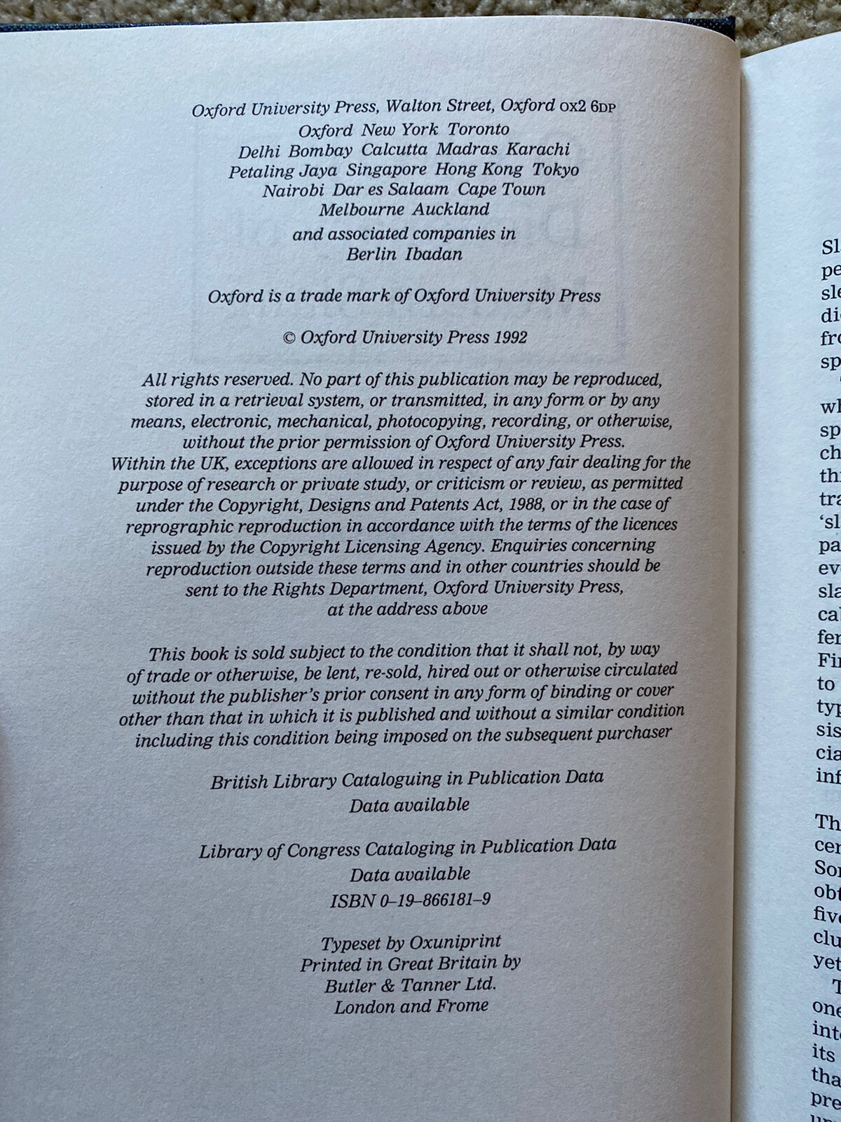 The Oxford Dictionary of MODERN SLANG – John Ayto / Simpson – 1992 – EX