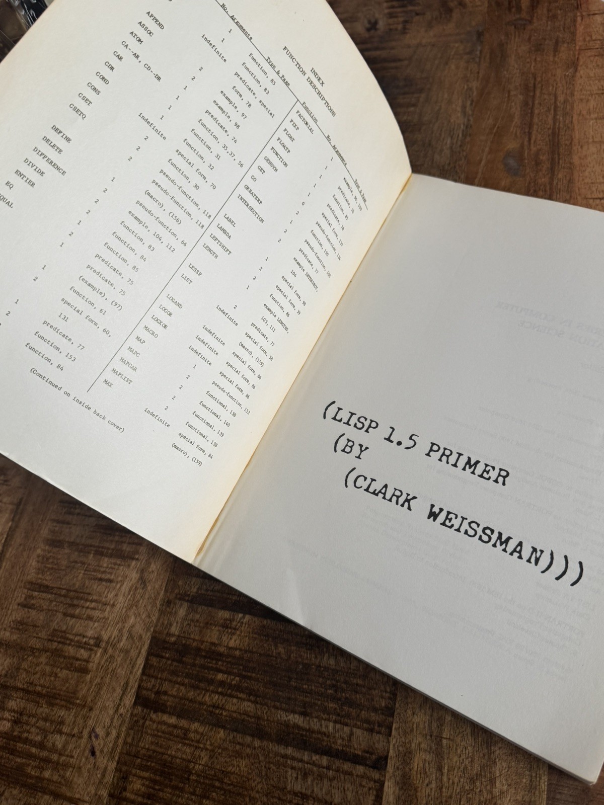 LISP 1.5 PRIMER by Clark Weissman (1967, SC)-Dickenson Series in Computer & Info