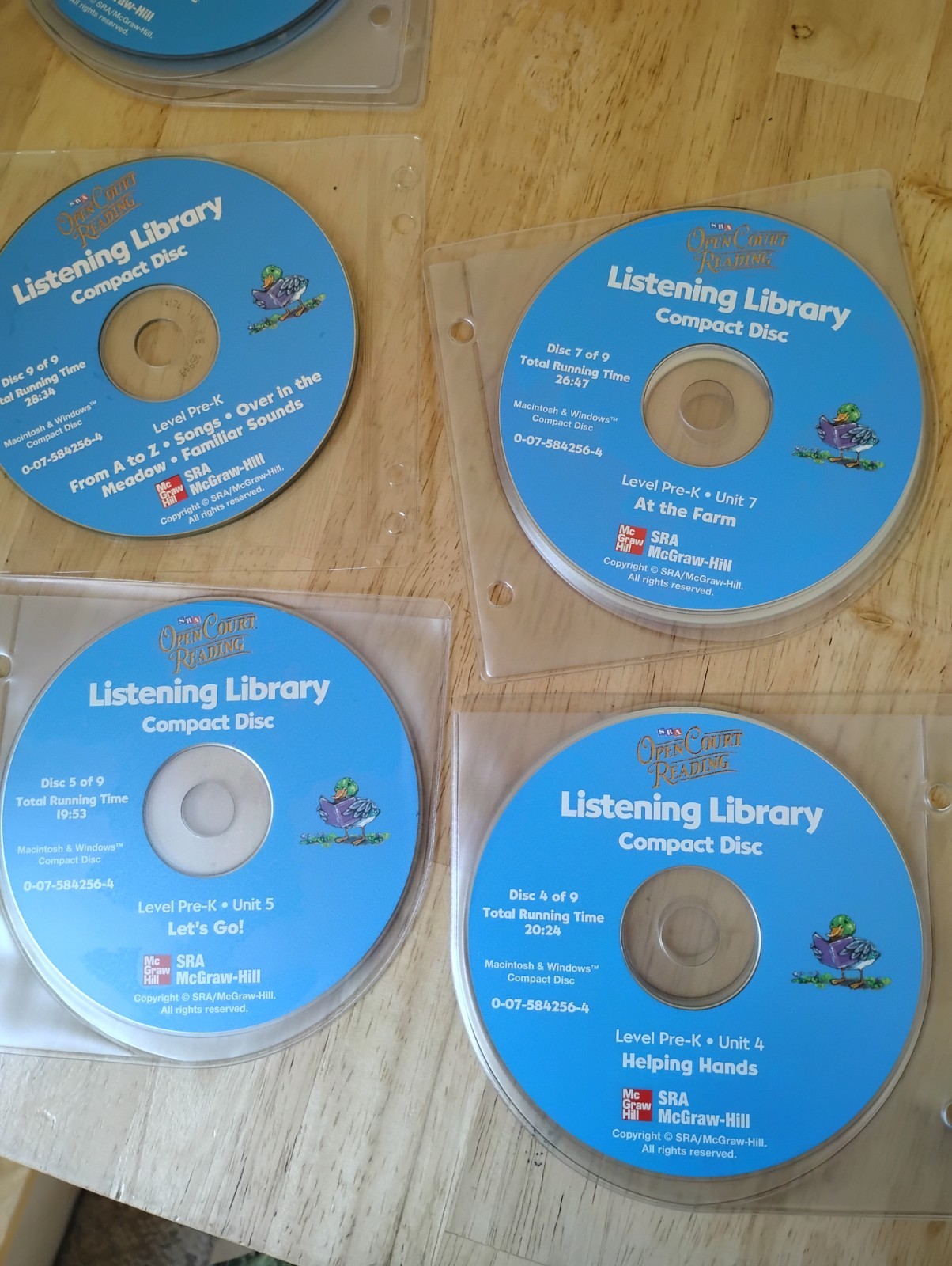 SRA Open Court Reading Listening Library Compact Cds Level Pre k