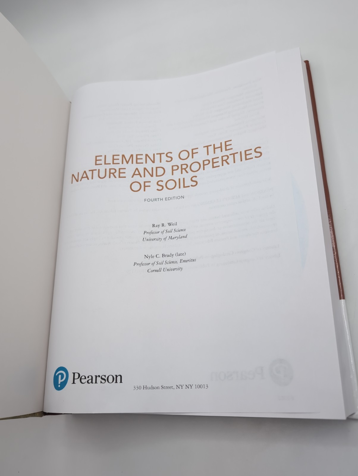 Elements of the Nature and Properties of Soils by Ray Weil and Nyle Brady (2018,