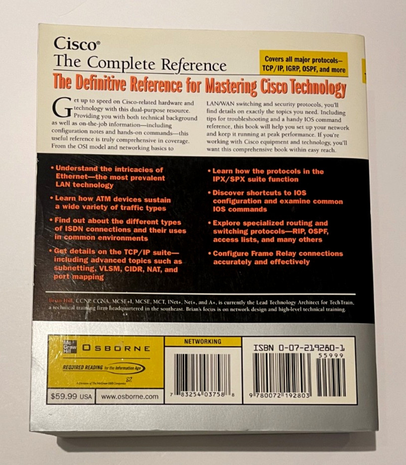 Cisco : The Complete Reference Paperback Brian Hill
