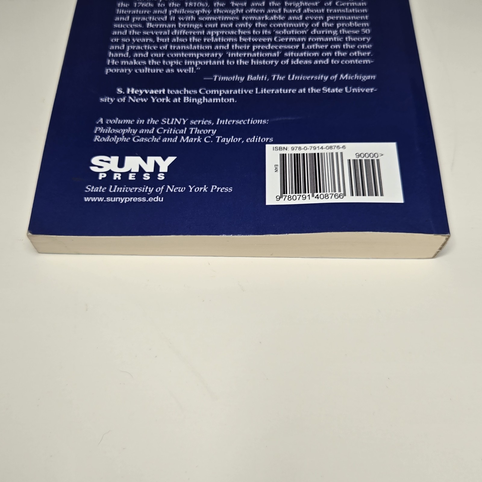 The Experience Of The Foreign: Romantic Germany By Antoine Berman / S. Heyvaert