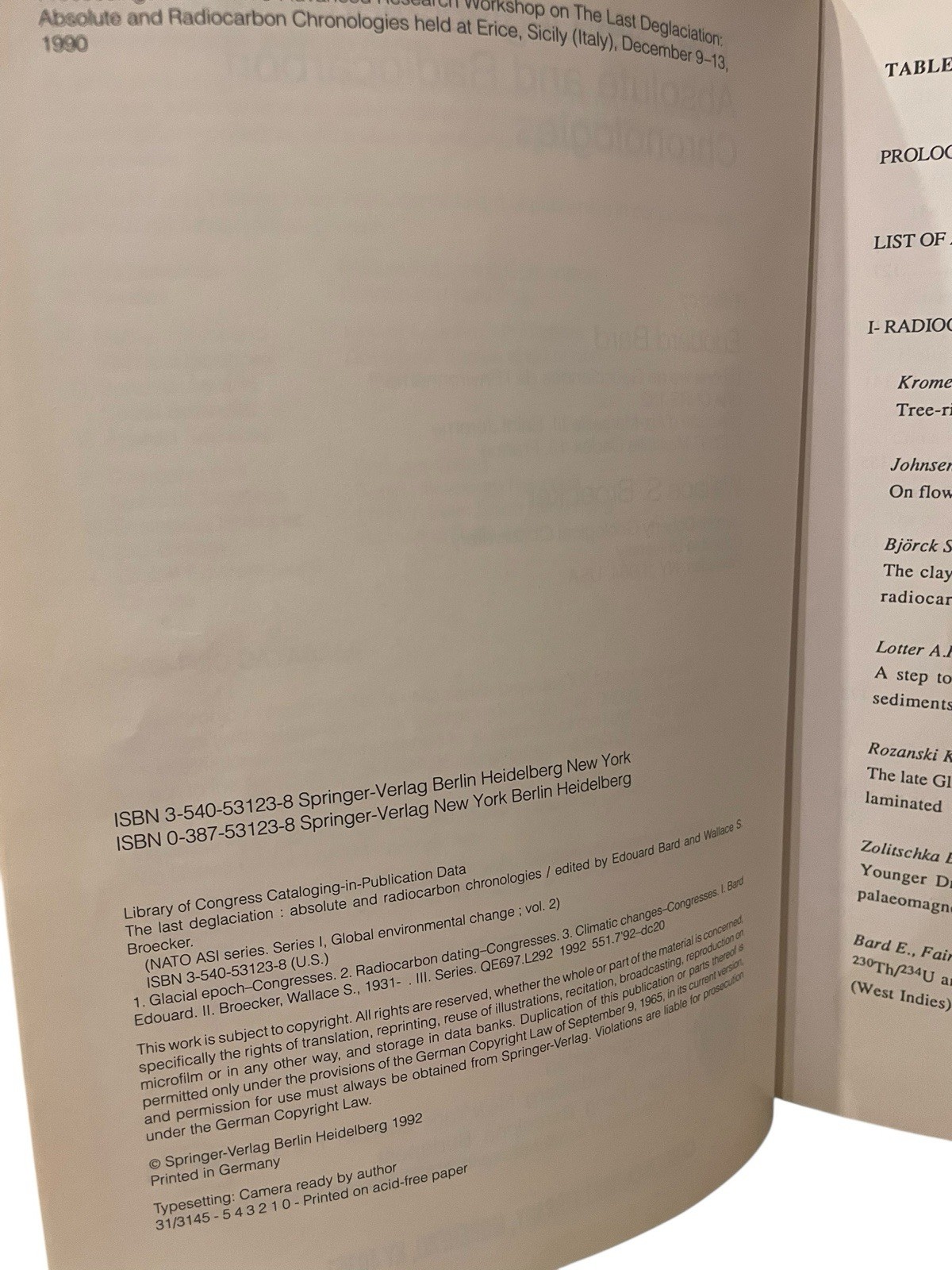 The Last Deglaciation: Absolute and Radiocarbon Chronologies by Edouard Bard