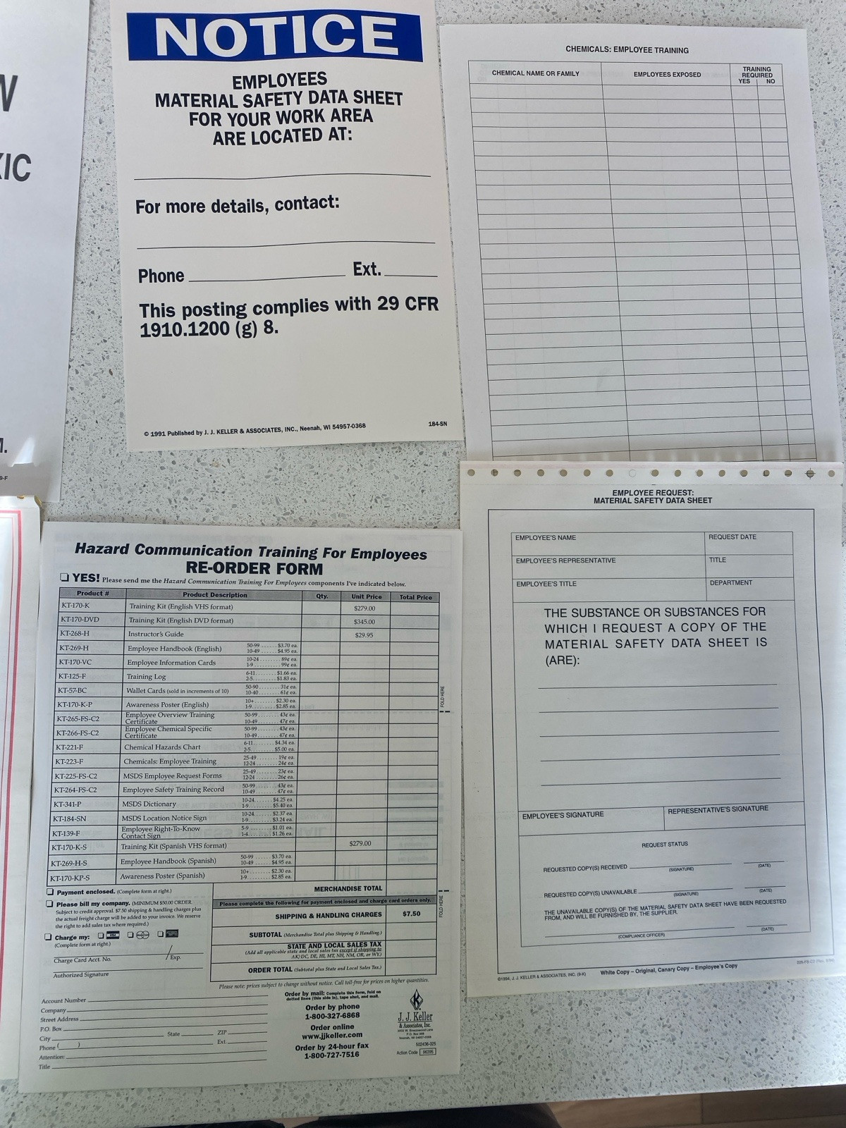 JJ Keller Hazard Communication Training Materials, DVD, Handouts, User Guide Haz