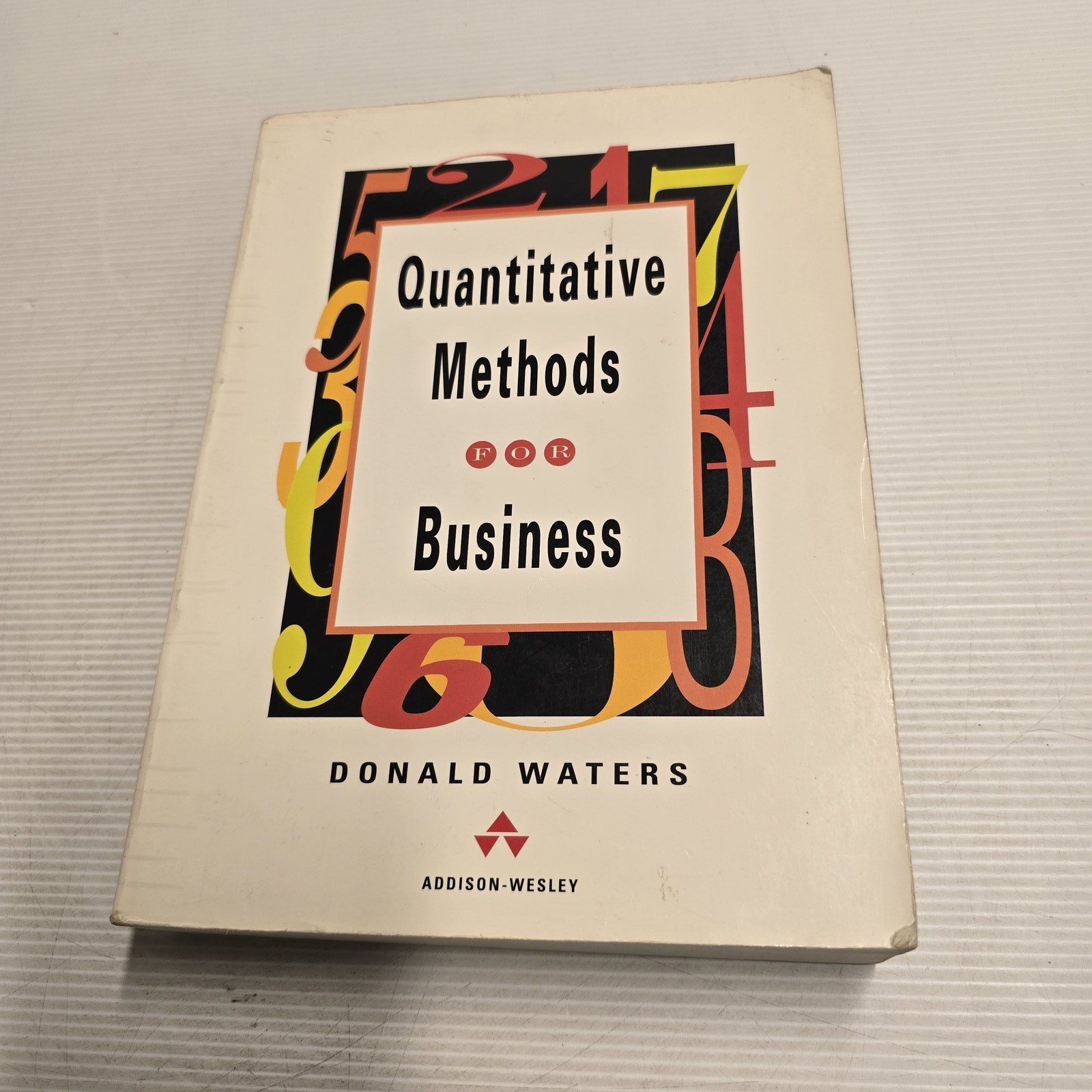 Quantitative Methods For Business Donald Waters Textbook Addison-Wesley AU Stock