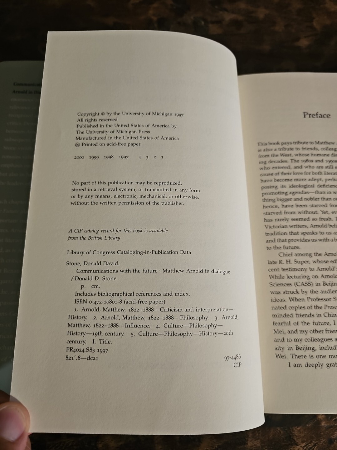Communications With The Future Matthew Arnold In Dialogie By Donald Stone 2000