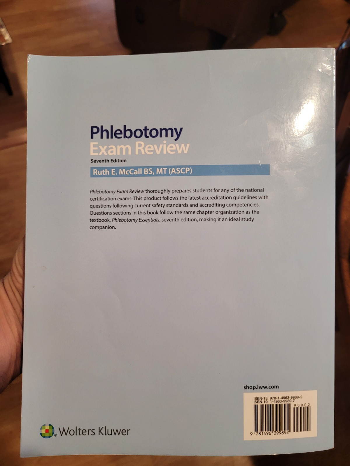 Phlebotomy Essentials Exam Review by Ruth E McCall: Very Good