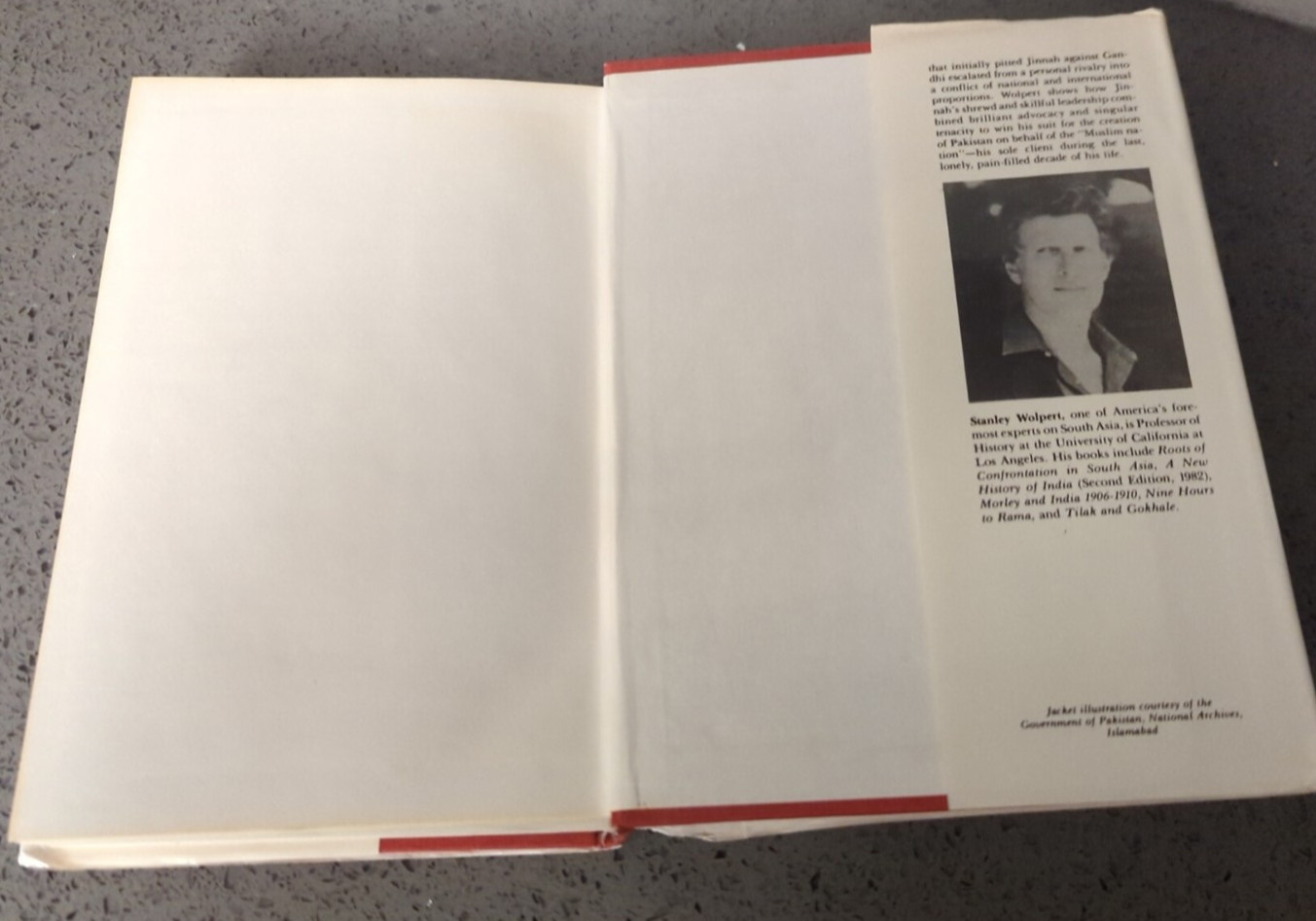 Jinnah of Pakistan by Stanley Wolpert (1989, Hardcover)SIGNED by Umar Burki
