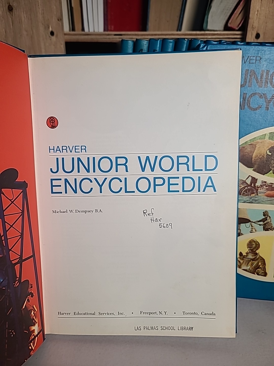 Harver Junior World Encyclopedia Complete Set 16 Volumes Hardcover Atlas Index