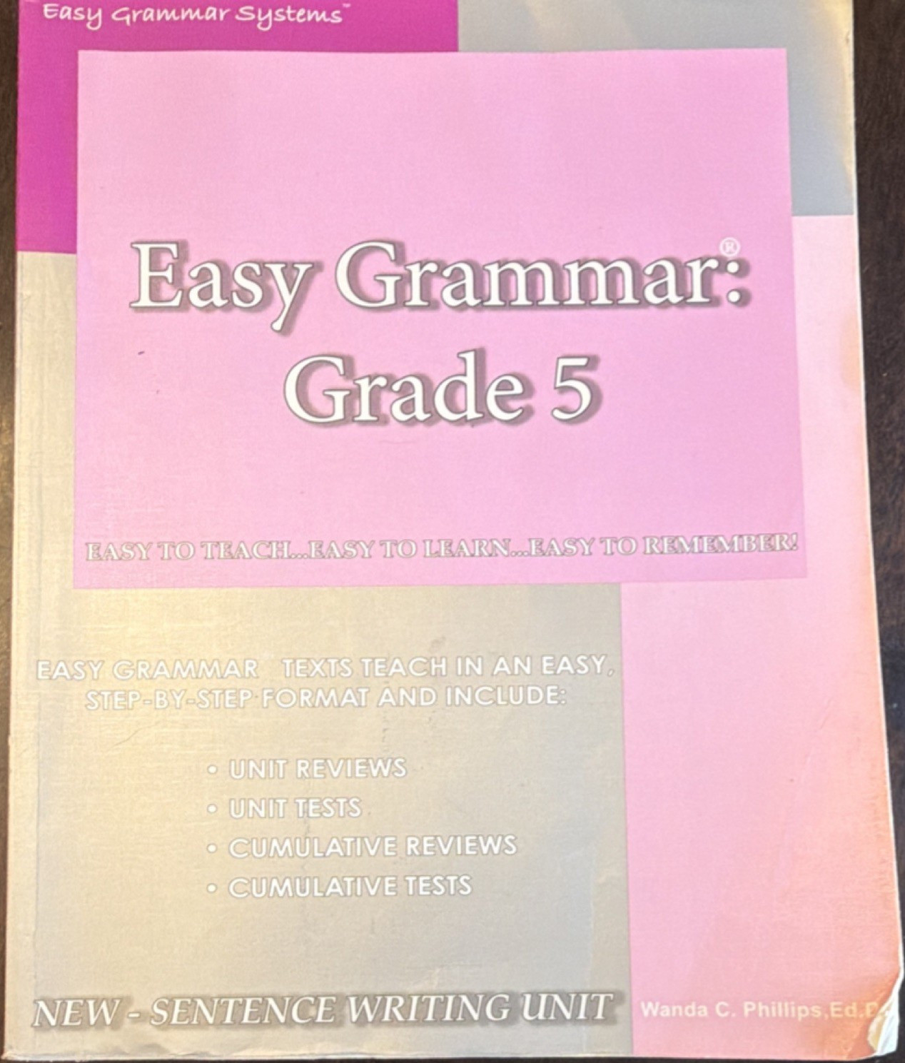 Easy Grammar Grade 5 Student Textbook Paperback Wanda C. Phillips 2001 197p