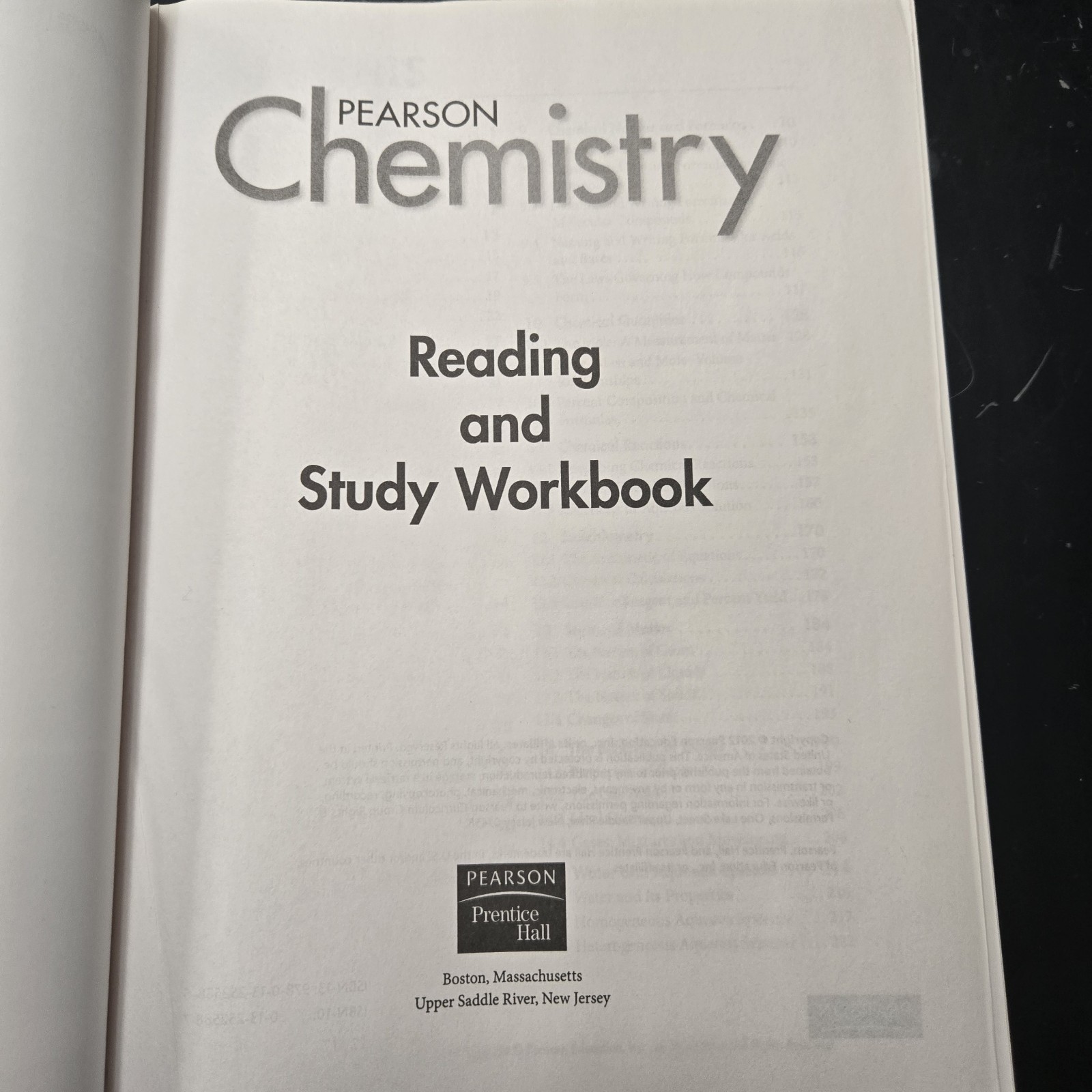 Chemistry 2012 Guided Reading and Study Workbook by Prentice-Hall Staff New