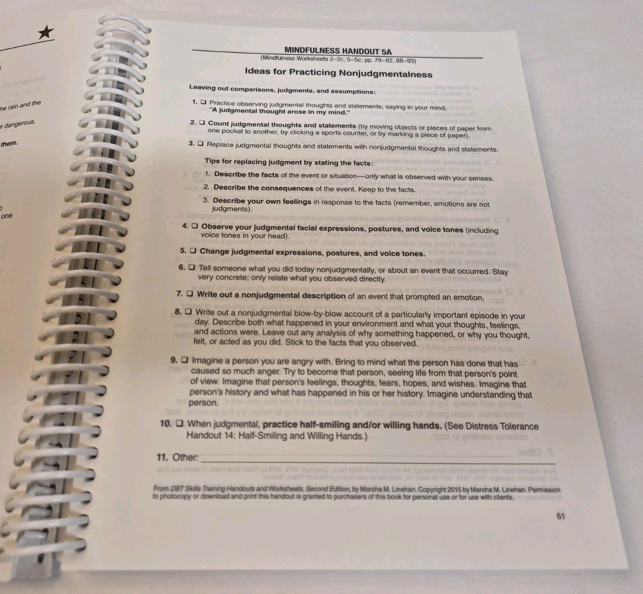 DBT Skills Training: Handouts and Worksheets, 2nd Edition, Linehan, Spiral