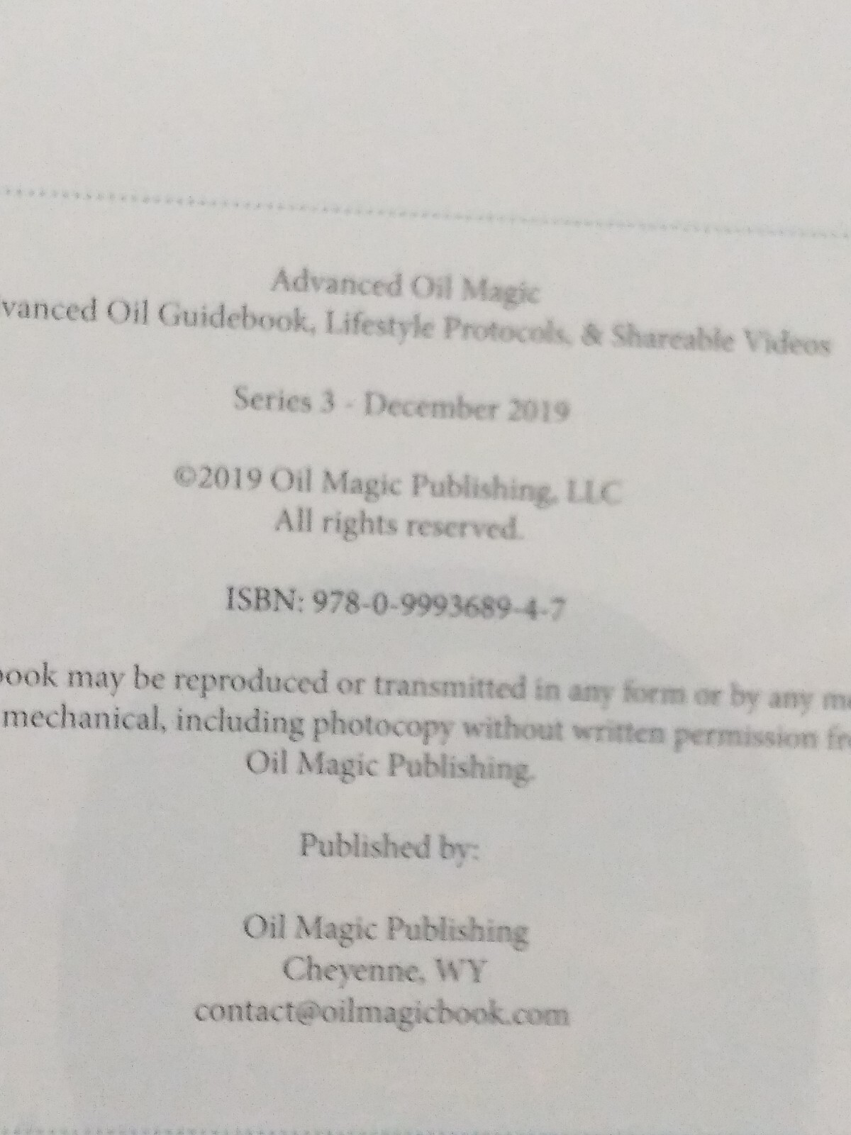 Advanced Oil Magic Series 3 – Hardcover By Oil Magic Publishing