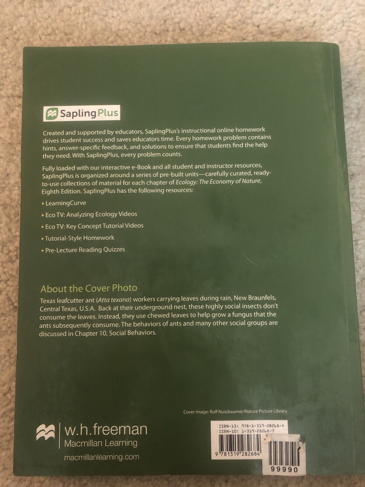 Ecology The Economy Of Nature 8th Edition Rick Relyea