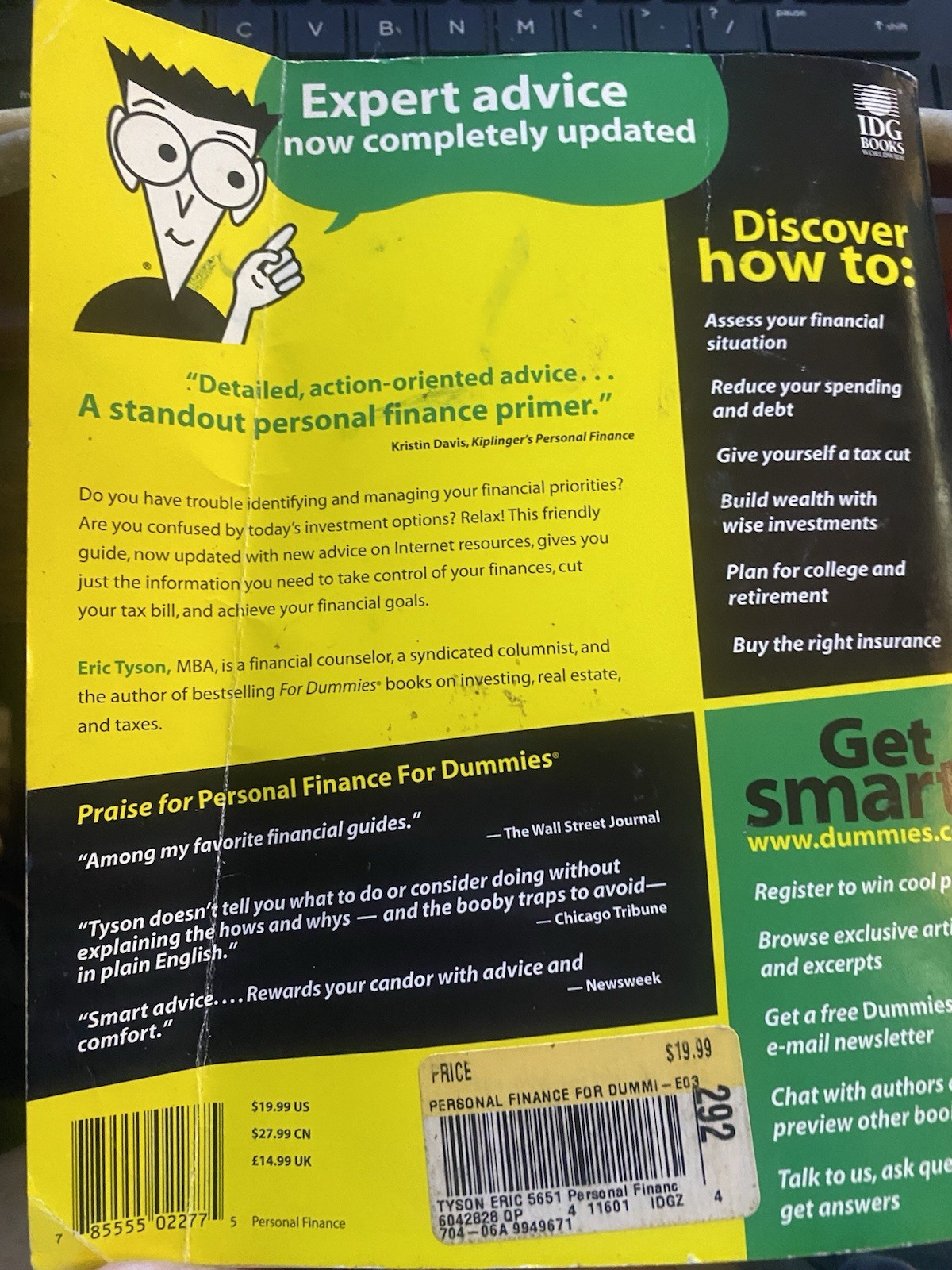 Personal Finance in Your 20s for Dummies® by Eric Tyson (2011, Trade Paperback)