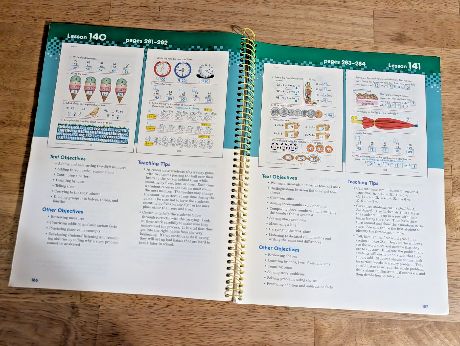A Beka Arithmetic 1 Teacher Edition 1994 Abeka First Grade Math Book Guide Abeka