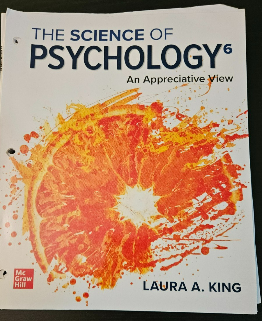 The Science Of Psychology 6th Edition By Laura A King LIKE NEW