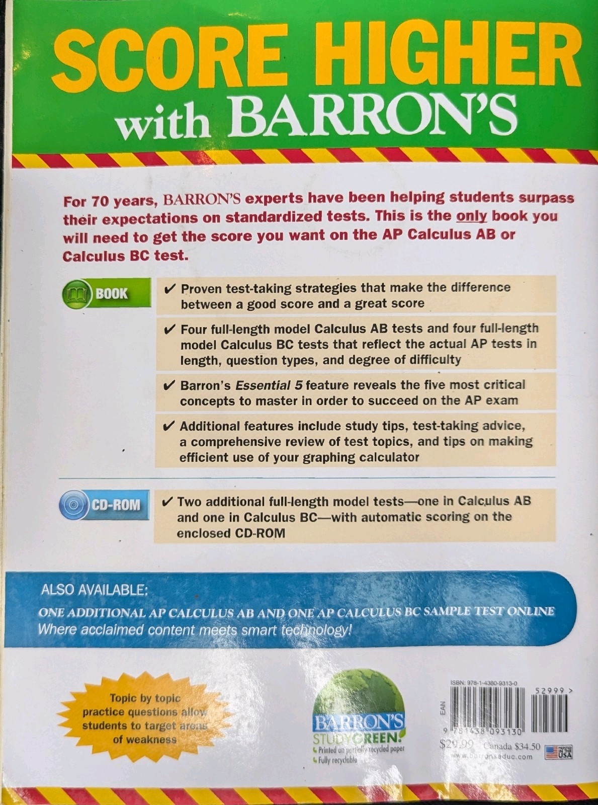 AP Calculus Barron’s 12th Edition Hockett, Shirley Almost 700 Pages