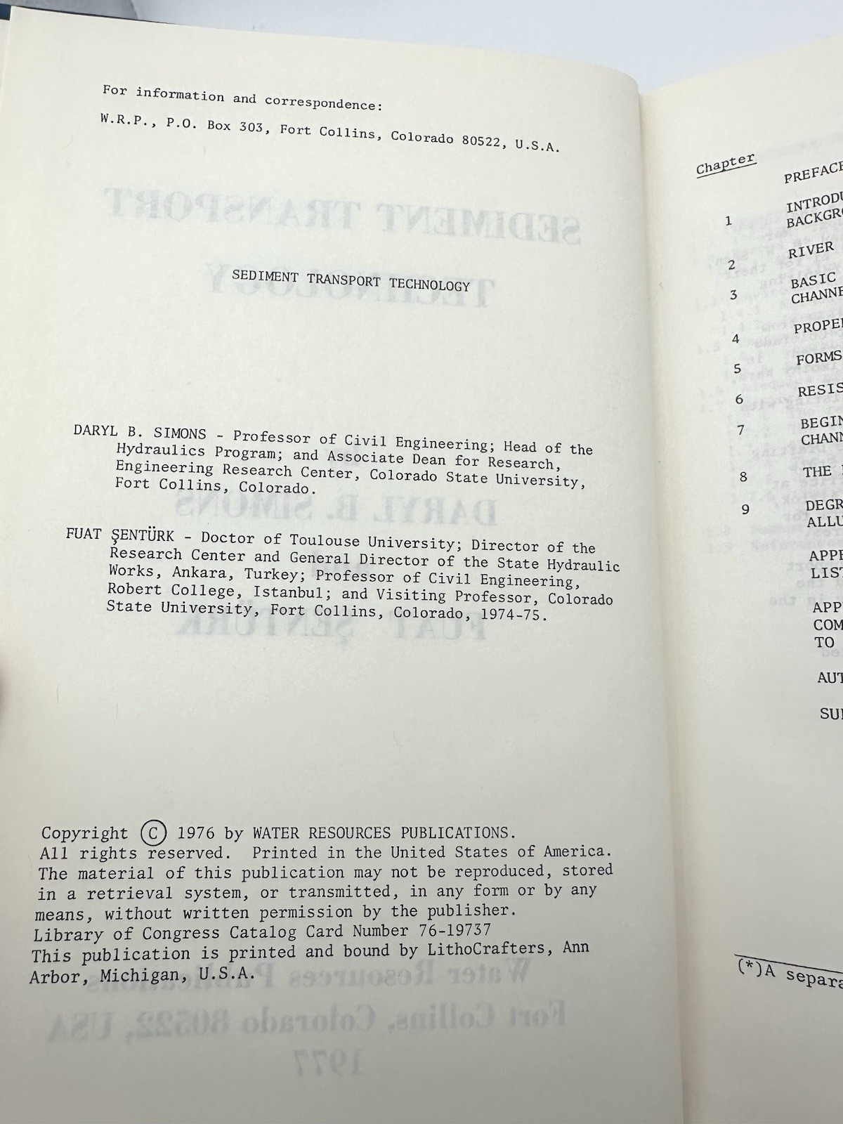 Sediment Transport Technology (1976) – Simons & Şentürk – First Edition