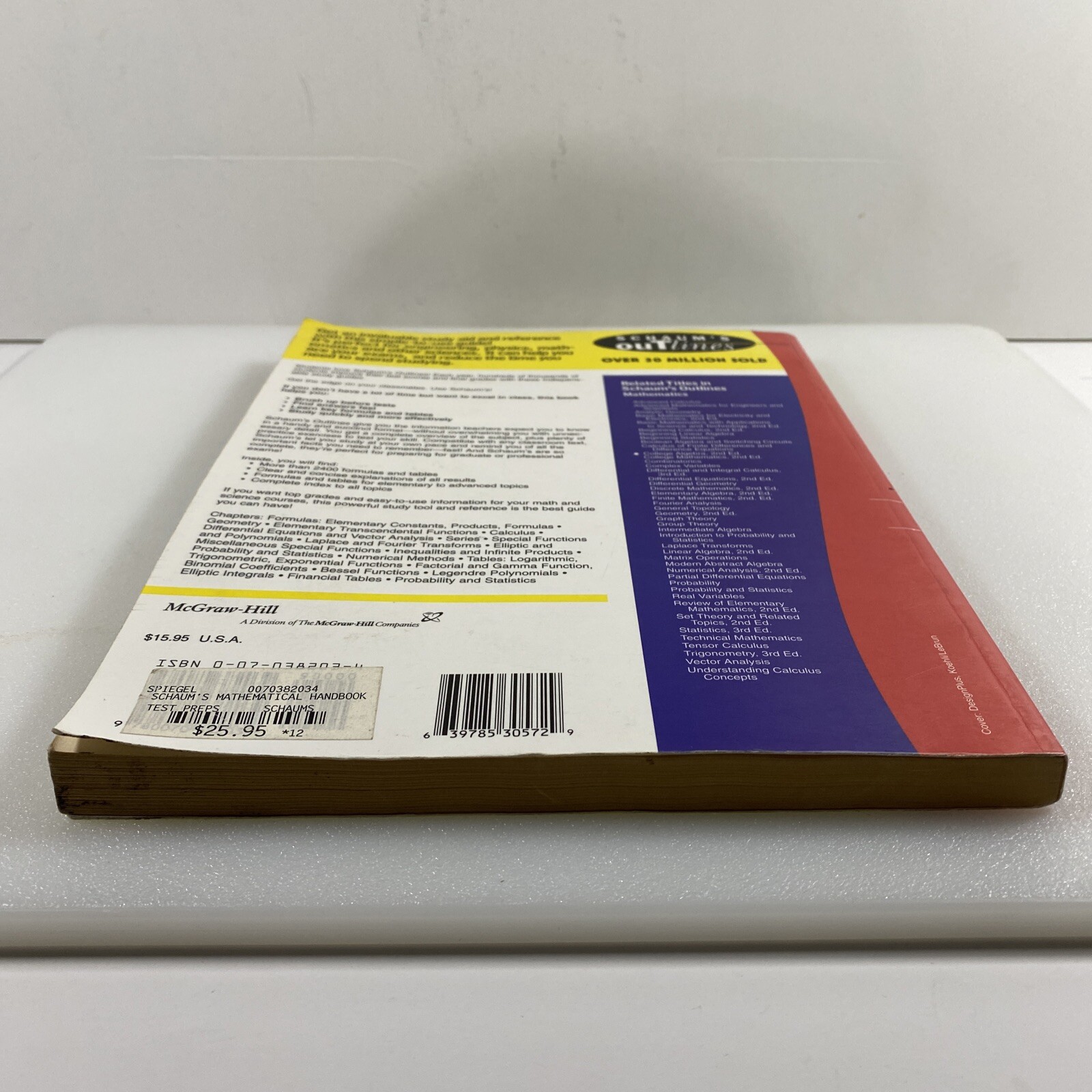 SCHAUM’S MATHEMATICAL HANDBOOK OF FORMULAS AND TABLES Murray R Spiegel John Liu