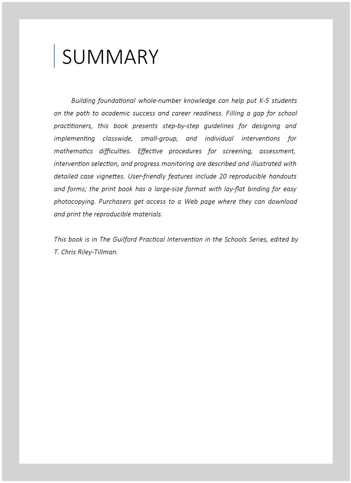 Effective Math Interventions : A Guide to Improving Whole-Number Knowledge, P…