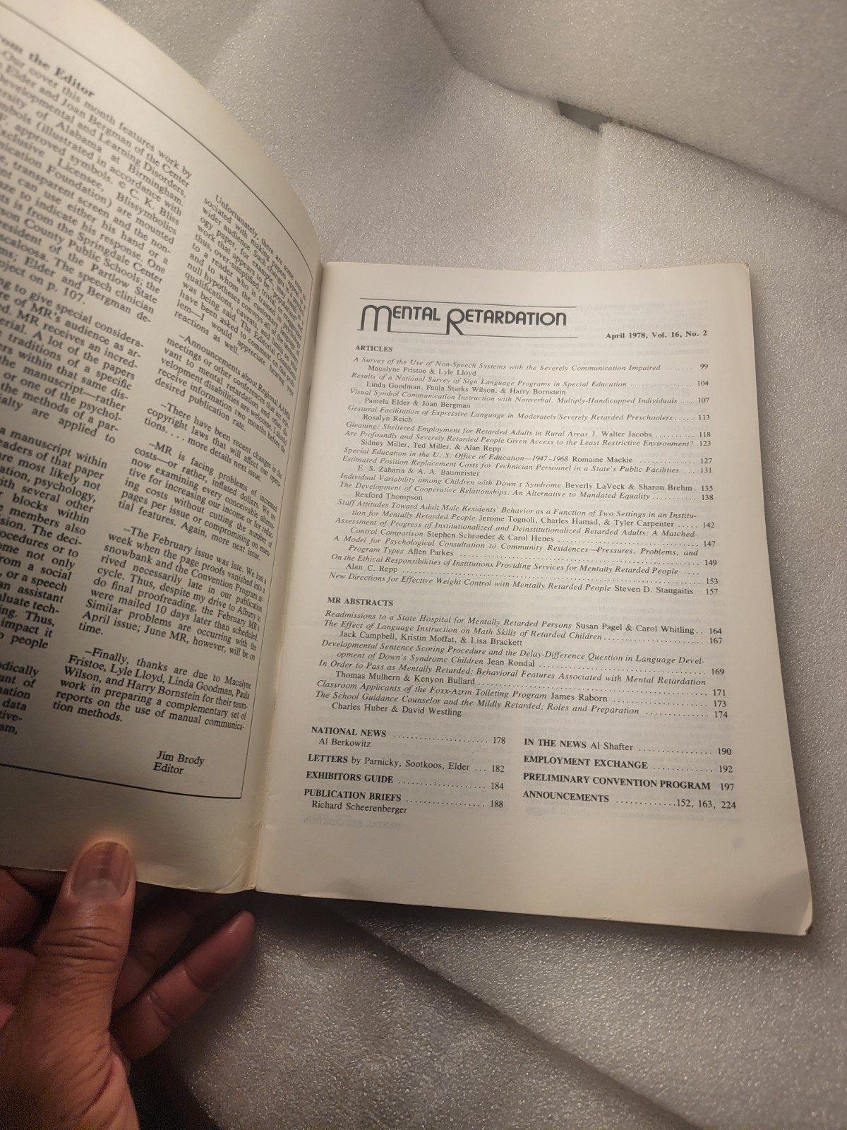 Mental Retardation: April 1978 VOLUME 16 NO.2