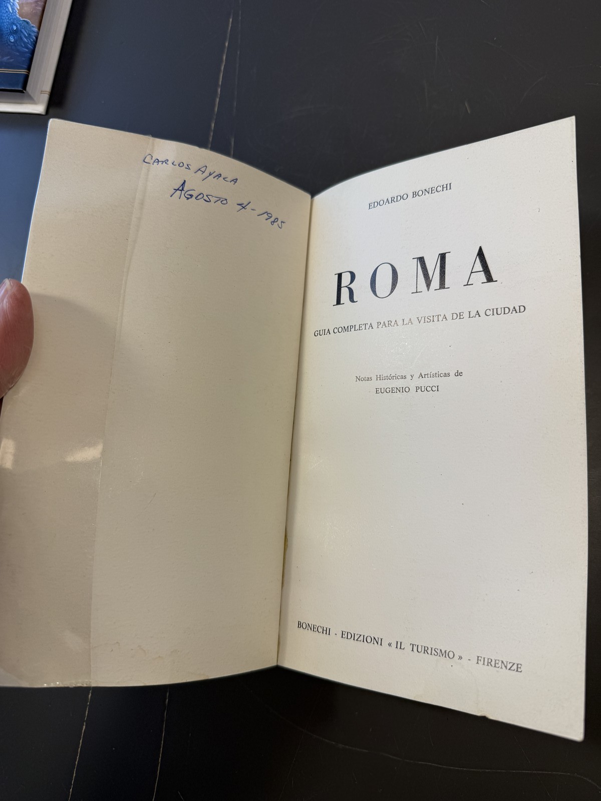 Vintage ROMA Travel Guide Book 1978 Spanish Edition Edoardo Bonechi Italy