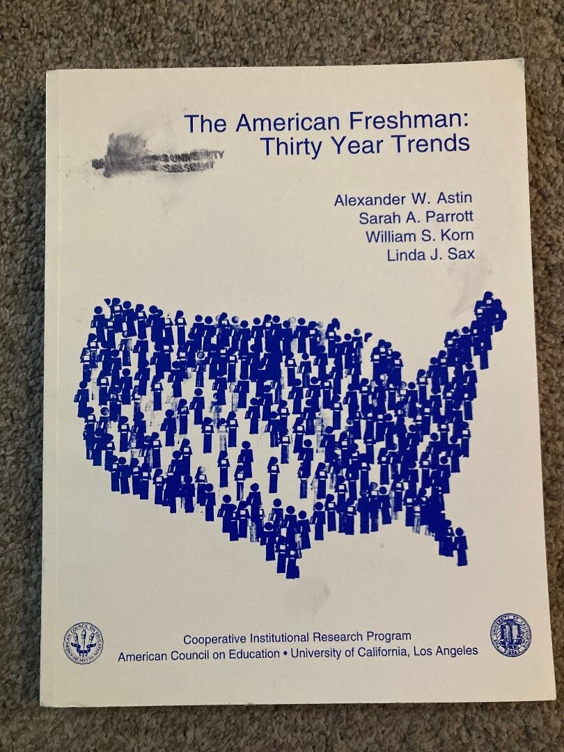 The American Freshman: Thirty Year Trends, college statistical data
