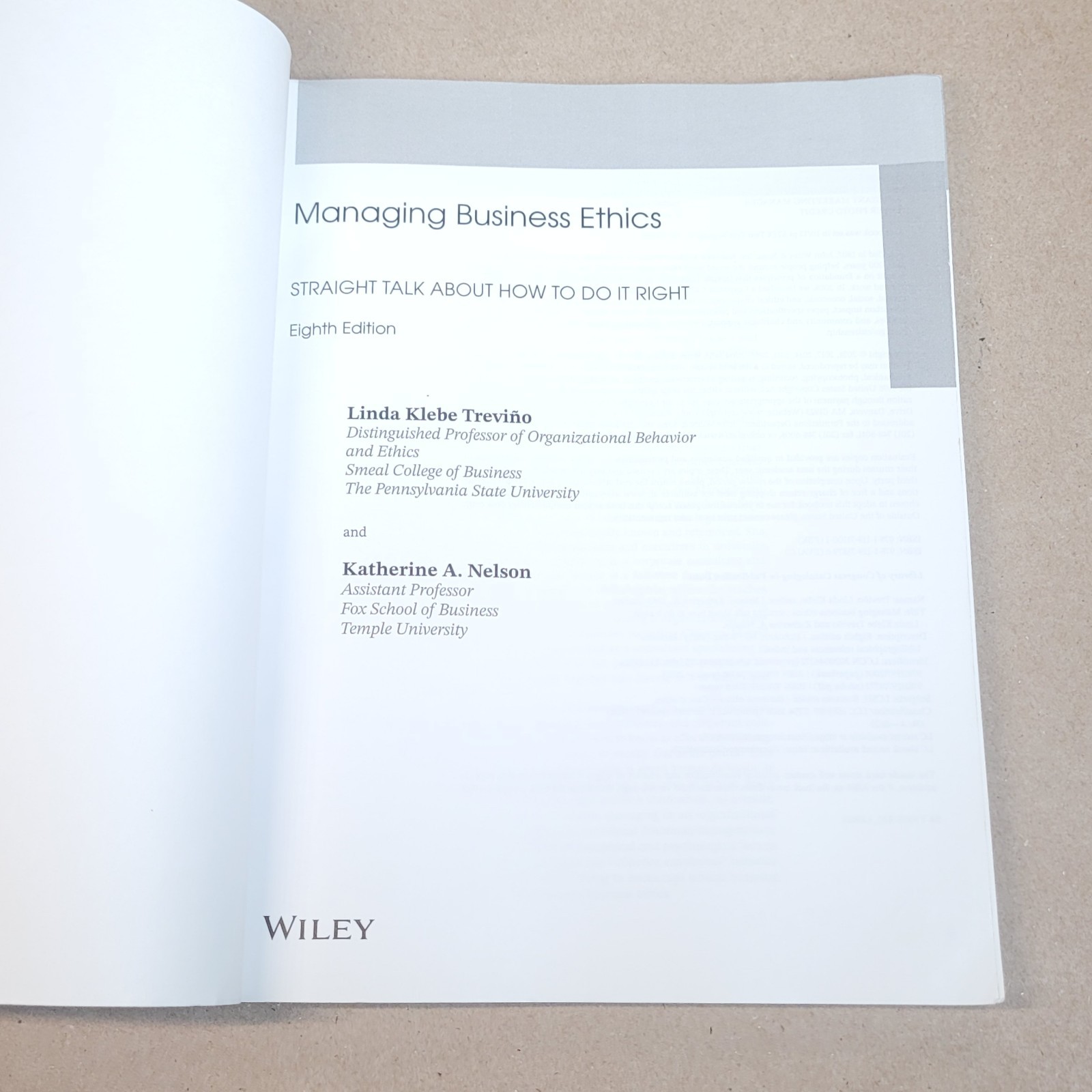 Managing Business Ethics: Straight, Nelson, Katheri, 8th Edition, Softcover