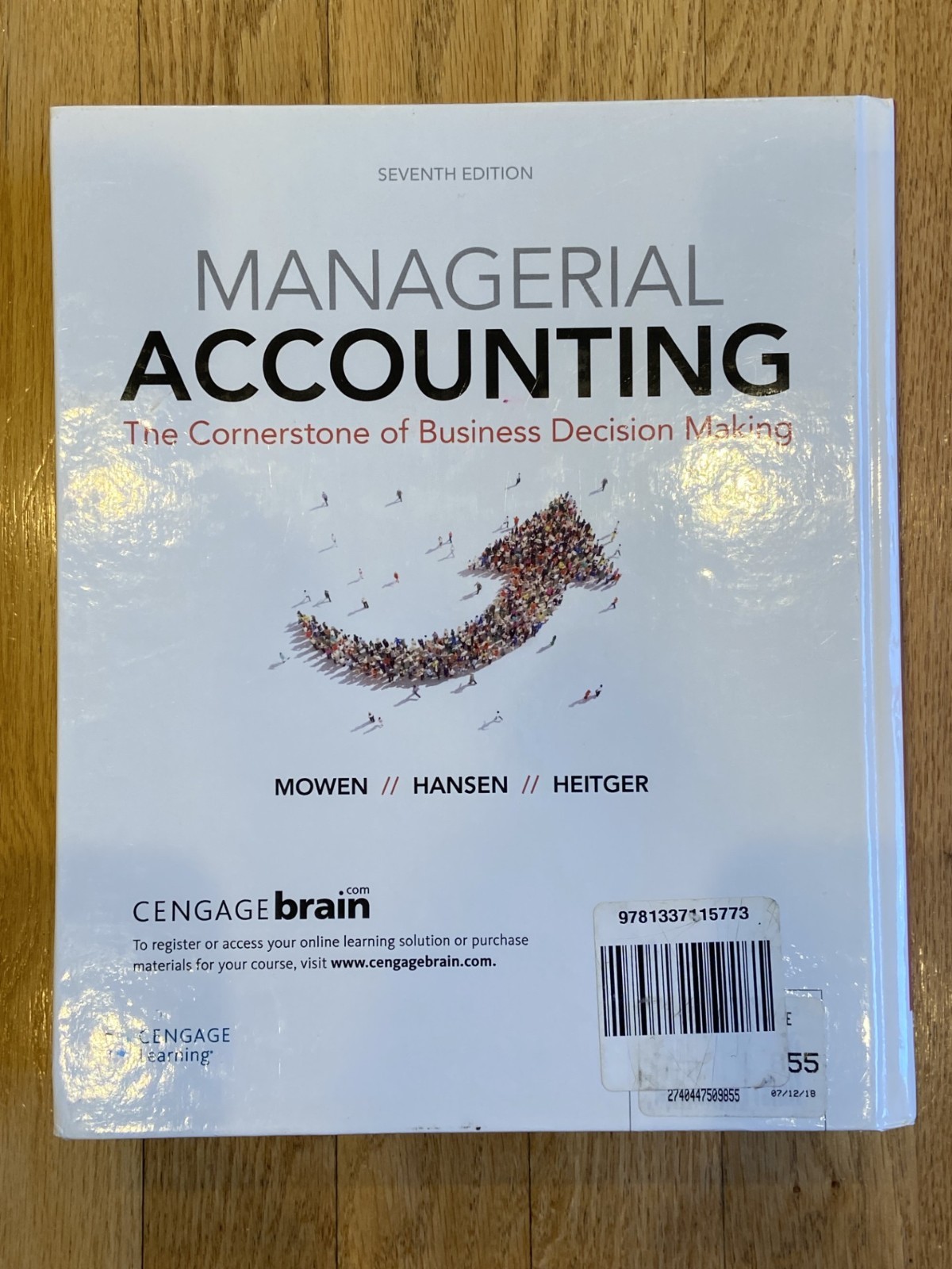 Managerial Accounting textbook seventh edition by Mowen, Hansen & Heitger 2017