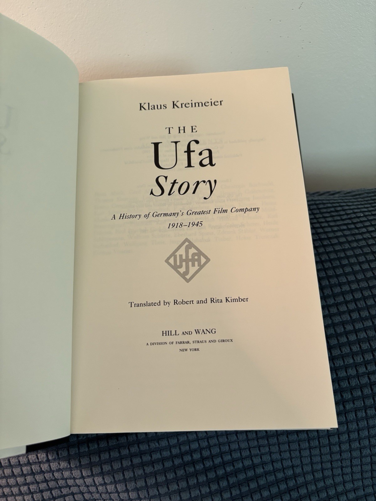 UFA Story : History of Germany’s Greatest Film Company, 1918-1945 Hardcover