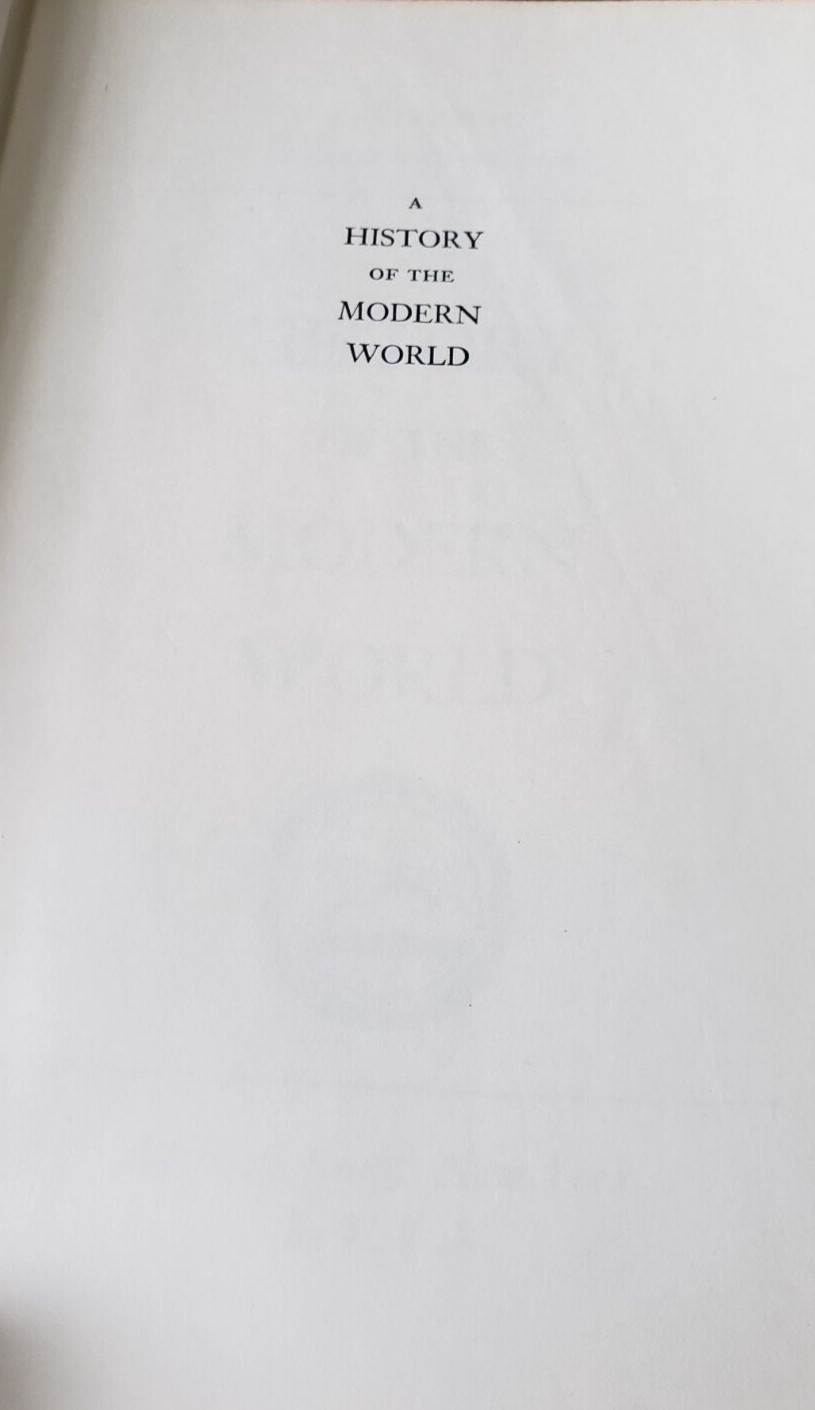 A History of the Modern World Third edition R.R. Palmer Hardback