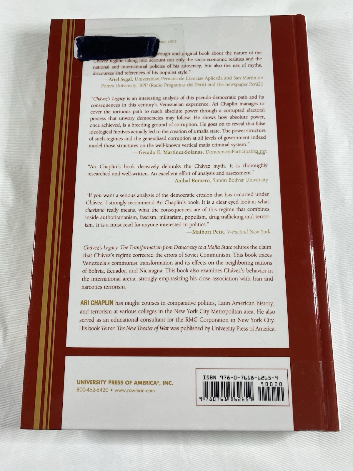 Chvezs Legacy by Ari Chaplin Ex Library Hardcover