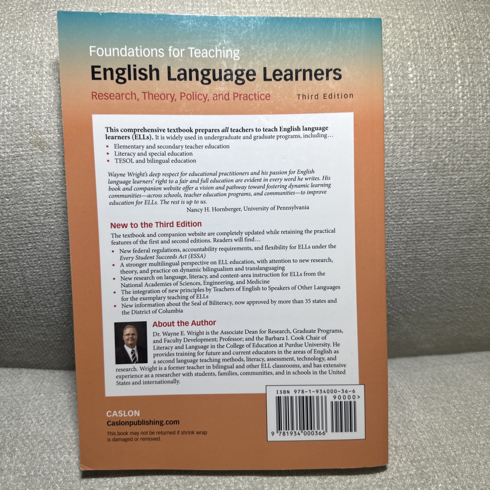 Foundations for Teaching English Language Learners: Research, Policy,