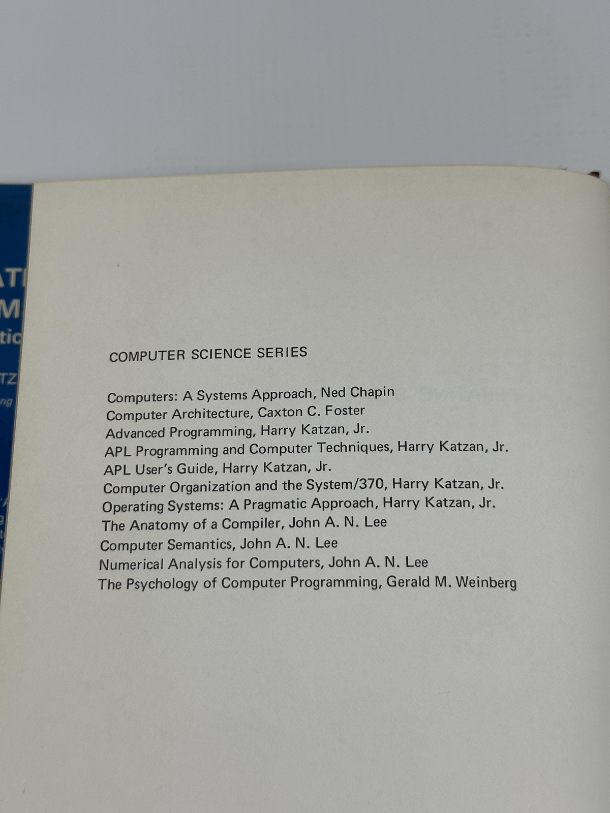 Vintage 1973 Operating Systems A Pragmatic Approach Harry Katzan HC Computer Sci