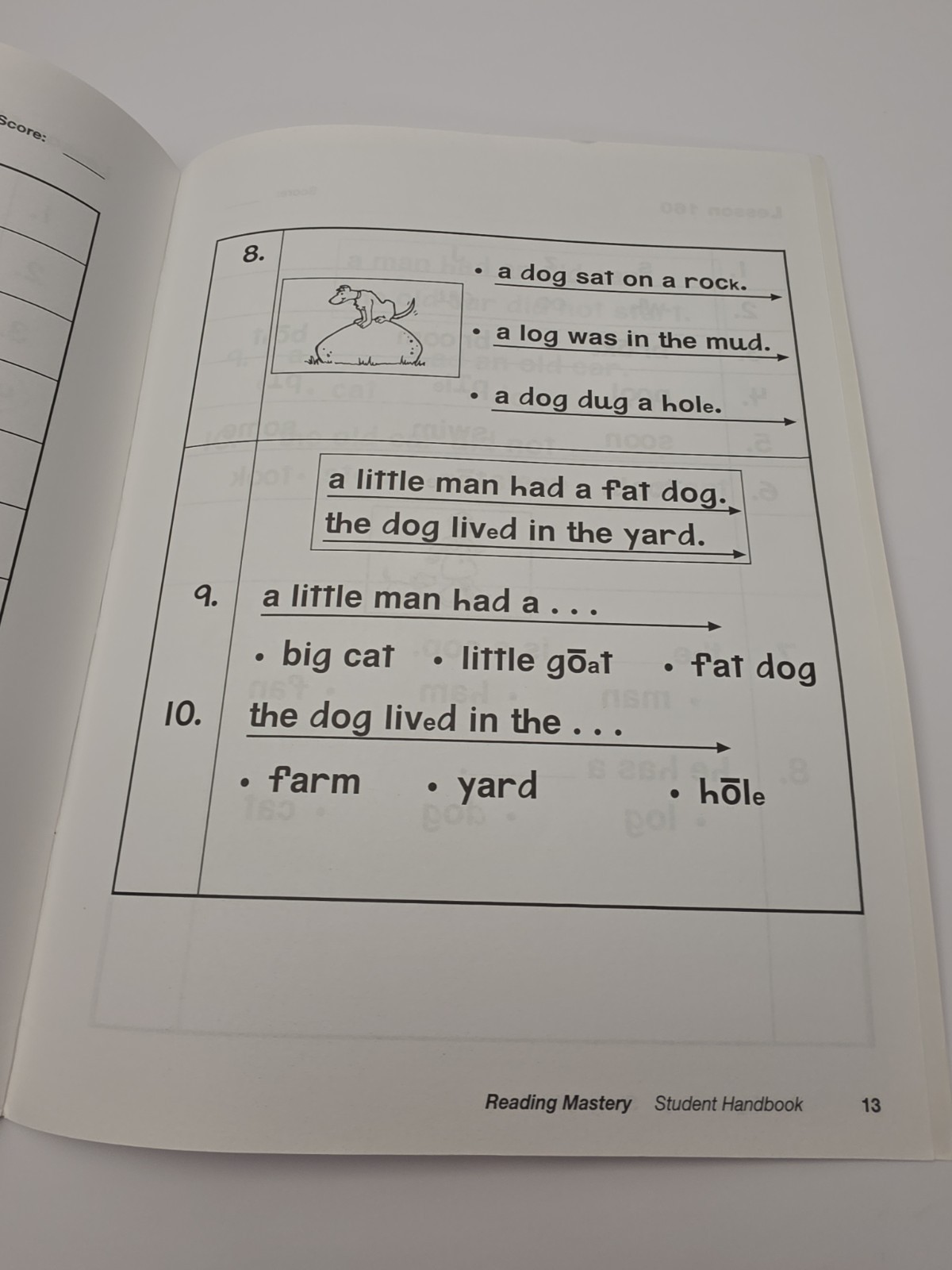Reading Mastery SRA Signature Edition Grade K Curriculum Based Assessment Book 1