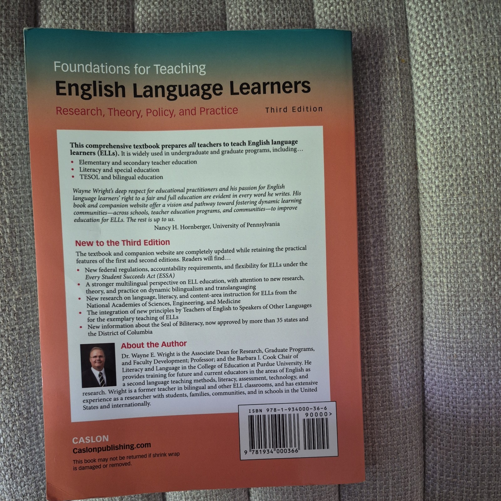 Foundations for Teaching English Language Learners : Research, Theory.. 3rd Ed.