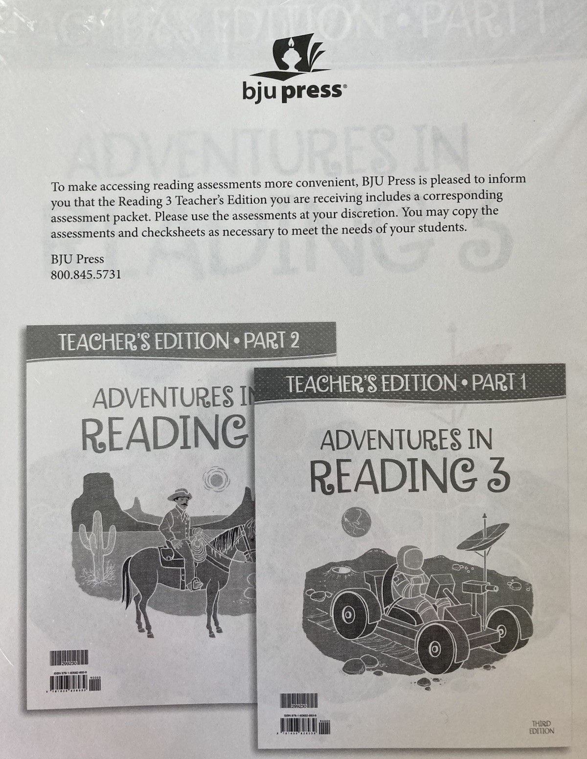 NEW BJU Press 3rd grade ADVENTURES IN READING 3 Complete Subject Kit 3rd ed