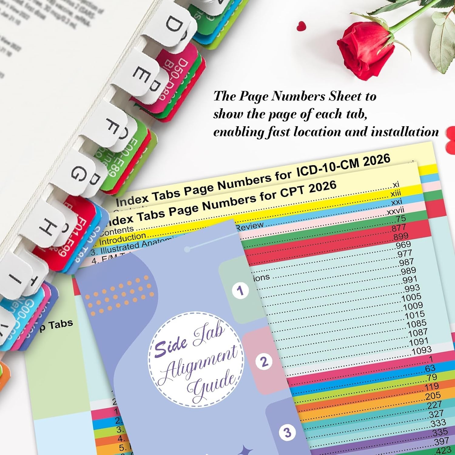Upgraded CPT 2026 & ICD-10-CM Index Tabs – Color-Coded & Durable Set